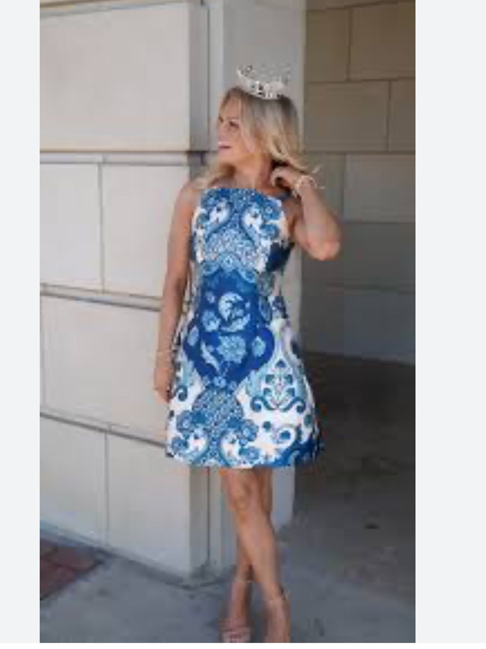 NWT MESTIZA NEW YORK Aniston Mini Dress Jardin Bleu - Picture 10 of 14